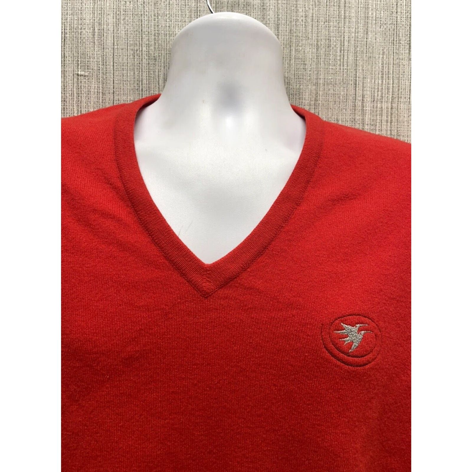 Vintage VINTAGE Castle Pines Golf Red Cashmere V-Neck Sweater Mens Medium Size US M / EU 48-50 / 2 - 2 Thumbnail