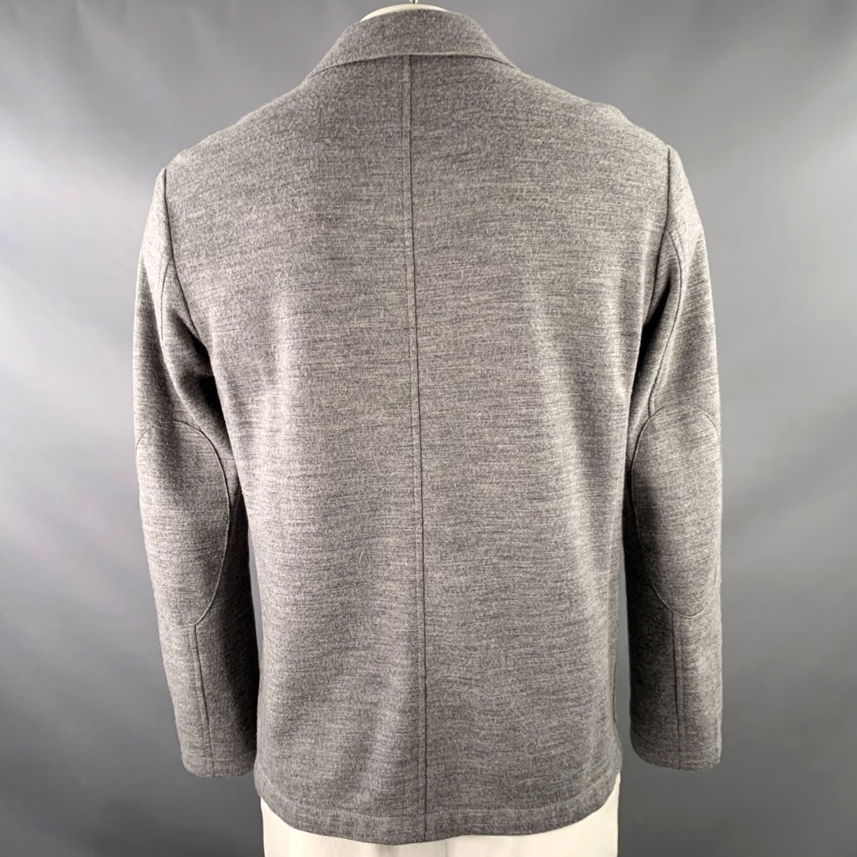 Paul Smith PAUL SMITH Size L Grey Heather Wool Blend Single Breasted Notch Lapel Jacket Mens Size US L / EU 52-54 / 3 - 3 Thumbnail