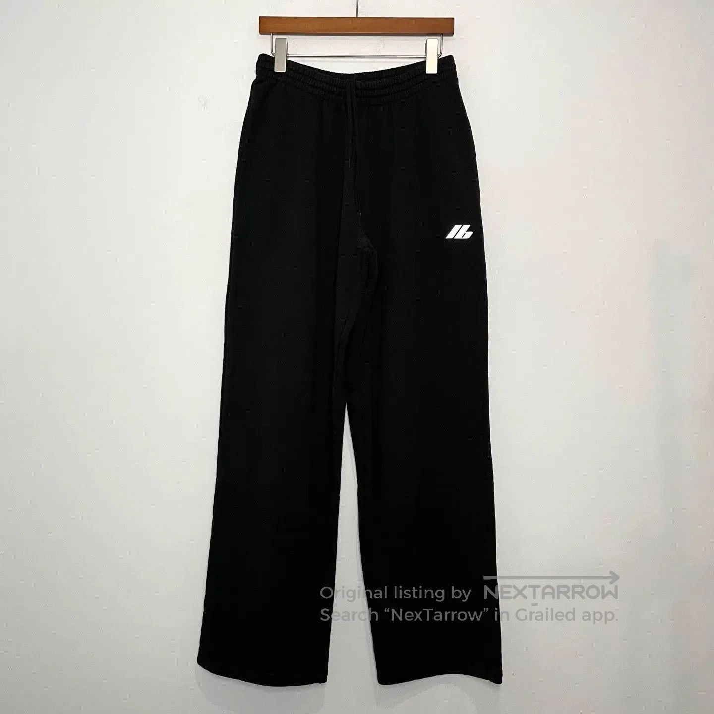 Balenciaga Black Sweatpants with White Logo. Size US 30 / EU 46 - 1 Thumbnail