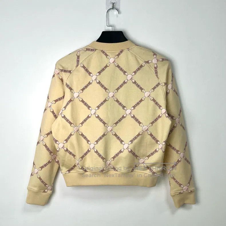 Hermes Hermes SS22 Geometric Pattern Full Print Sweatshirt, Beige Size XS / US 0-2 / IT 36-38 - 2 Thumbnail