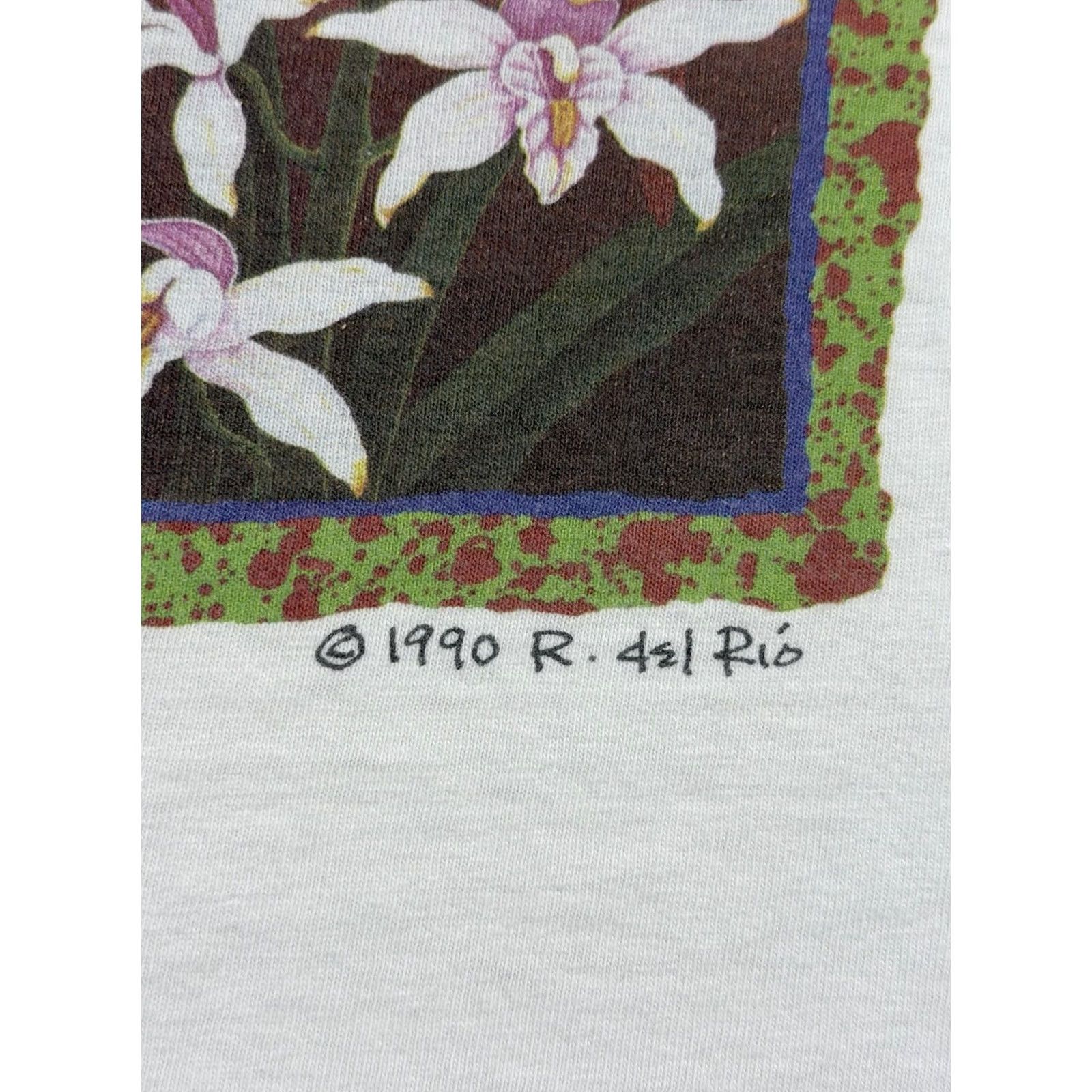 Hanes VINTAGE R. Del Rio Parrot Nature T Shirt Men's XL White Single Stitch USA 90s Hanes Size US XL / EU 56 / 4 - 5 Thumbnail