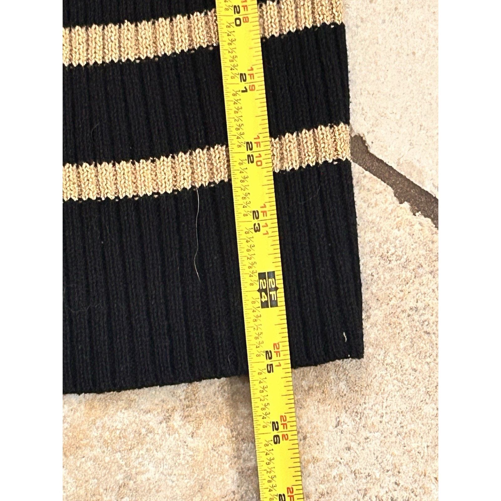 Ralph Lauren Ralph Lauren Ribbed Sweater Women’s L Blck Gold Cotton Vntg Size L / US 10 / IT 46 - 3 Thumbnail