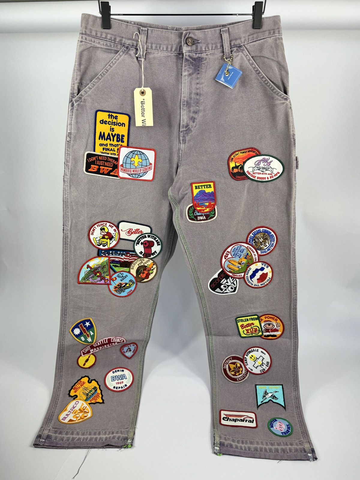 Better With Age GENTLEMENS PATCH WORK CARHARTT CARPENTER TROUSERS Size US 34 / EU 50 - 1 Thumbnail