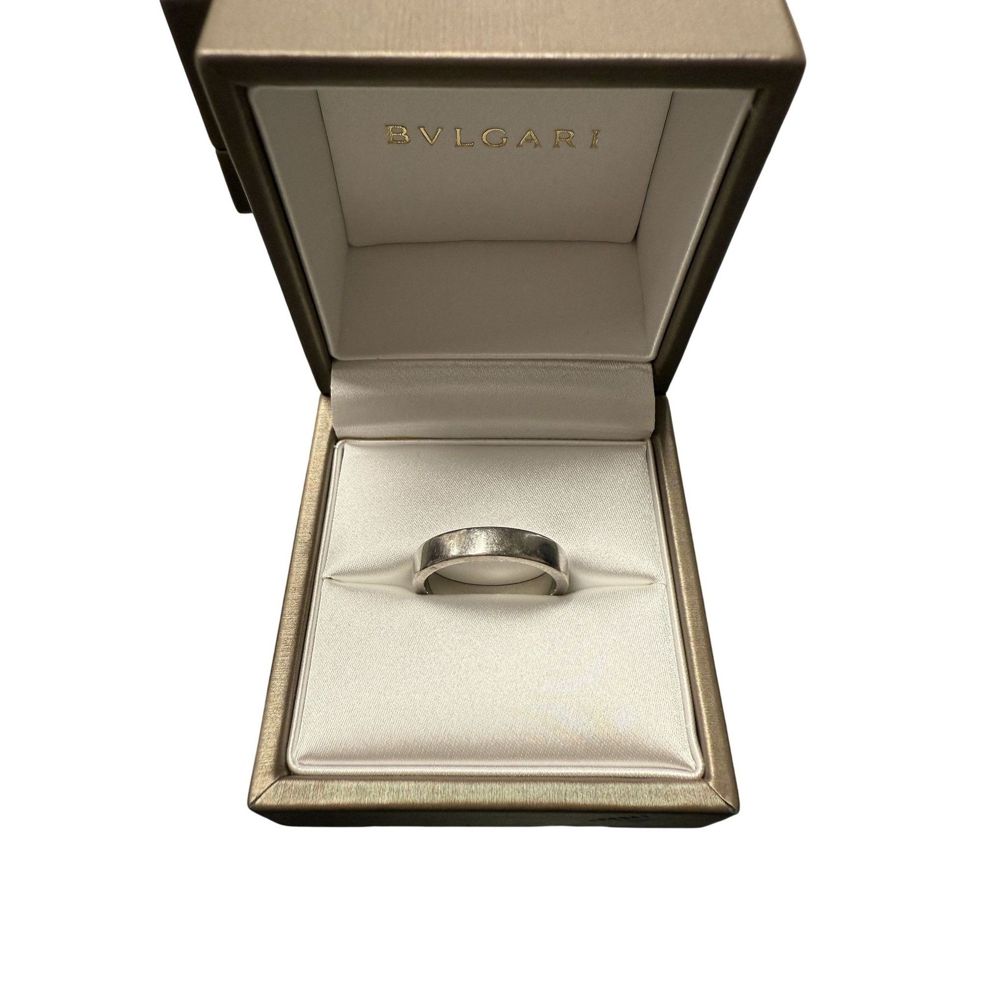 Bvlgari Bvlgari Platinum Wedding Band Ring Size 58 Engraved With Aut Size ONE SIZE - 1 Thumbnail