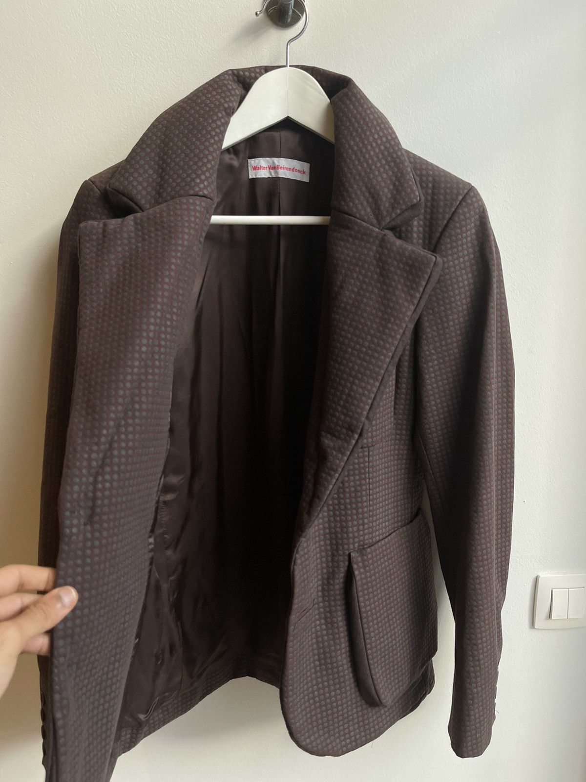 Walter Van Beirendonck Walter Van Beirendonck Fall 2008 Brown 3D Blazer With Dots Size US S / EU 44-46 / 1 - 3 Thumbnail
