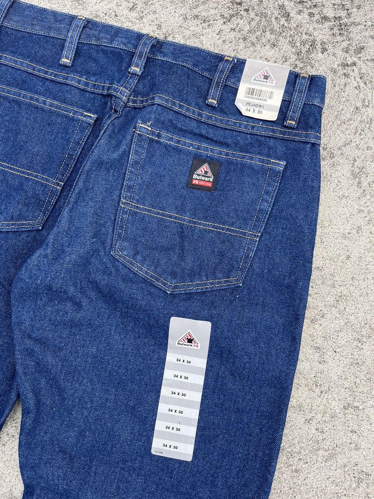 Bulwark × Carhartt × Vintage NEW Vintage Y2K Bulwark FR Work Jeans Size 34X30 Size US 34 / EU 50 - 9 Thumbnail