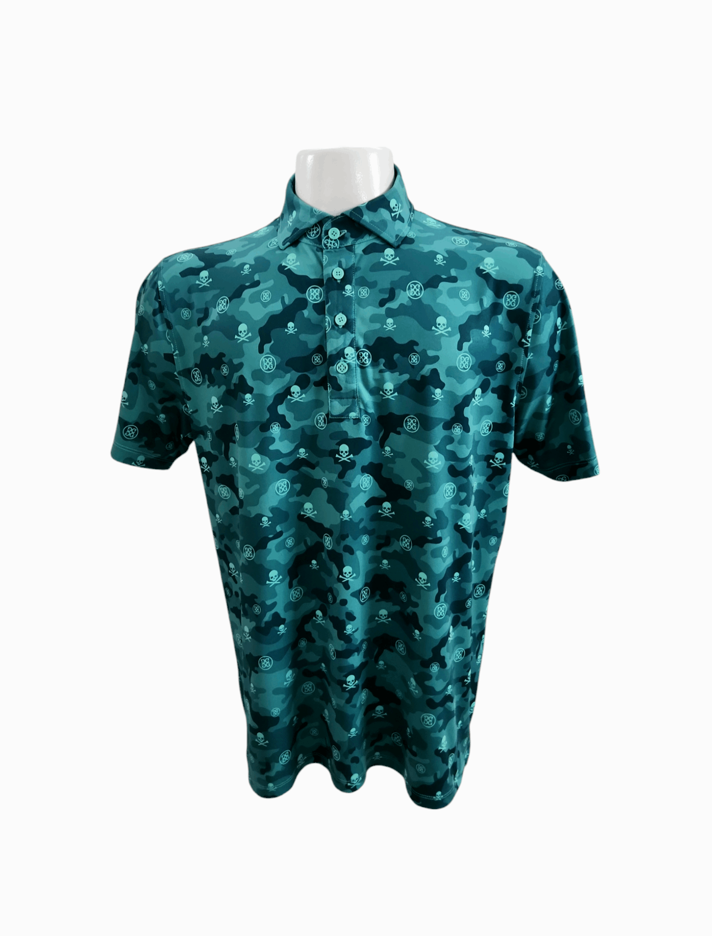 G/FORE G/Fore Golf Shirt Polo Icon Camo Tech Print Lotus Green Size US M / EU 48-50 / 2 - 1 Thumbnail