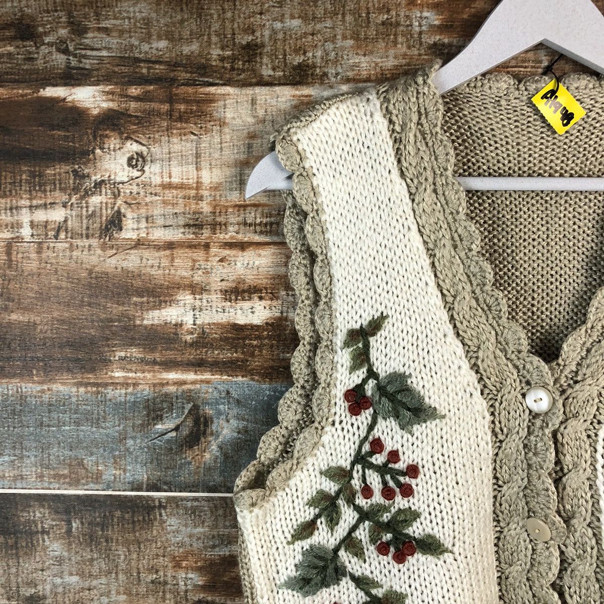 Homespun Knitwear × Japanese Brand Japan handmade Brown Vest Knitwear #A1948 Size M / US 6-8 / IT 42-44 - 7 Thumbnail