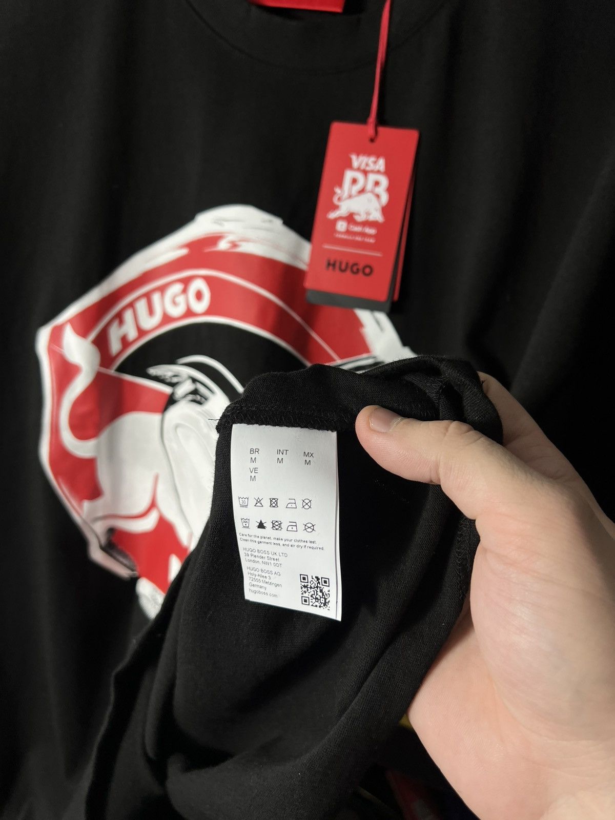 Hugo HUGO Red Bull Racing F1 Helmet Graphic T-Shirt Black Size M Size US M / EU 48-50 / 2 - 10 Thumbnail
