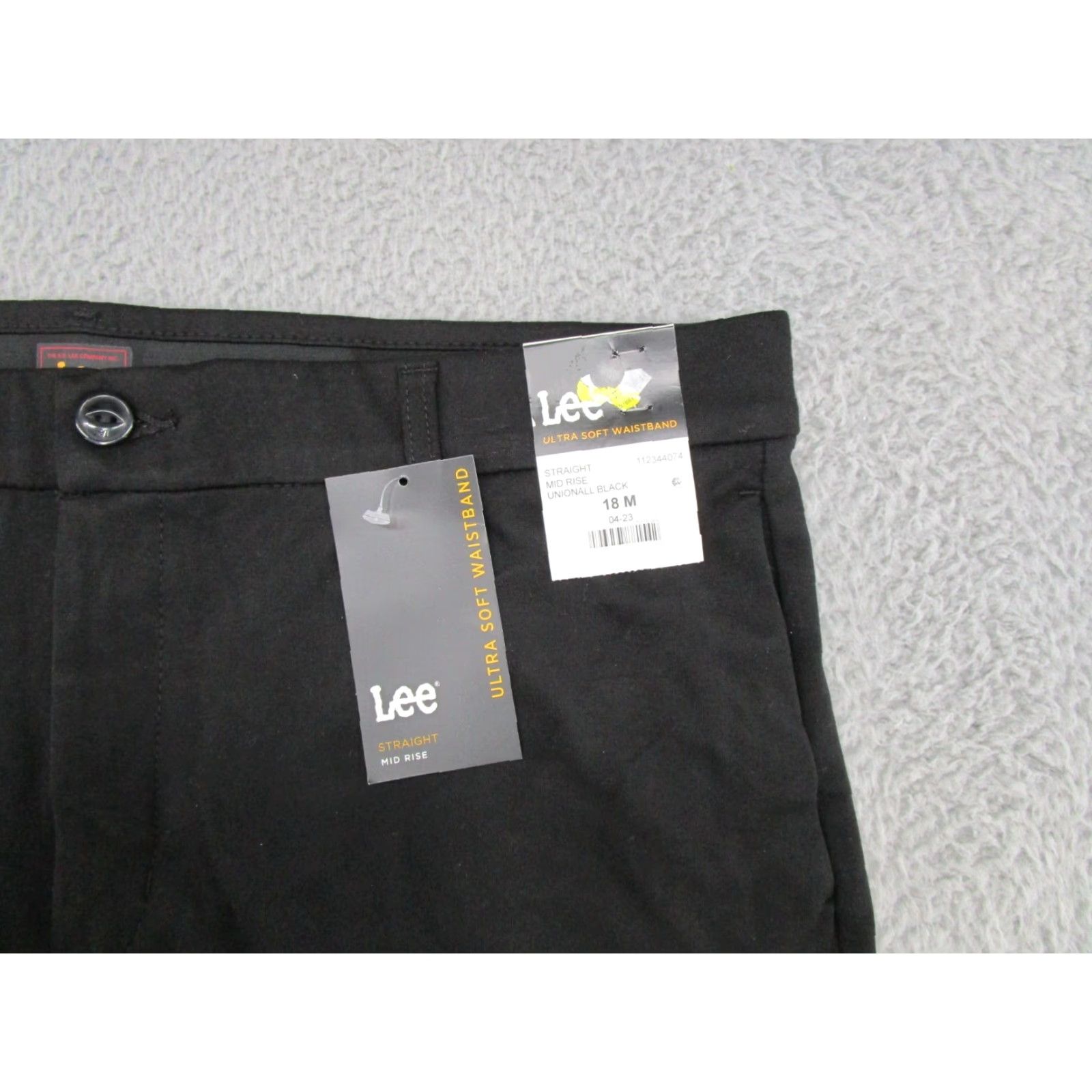 Lee Lee Relaxed Fit Straight Leg Flat Front Black Pants 18 Plus Size Womens Size 40" / US 18 - 2 Thumbnail