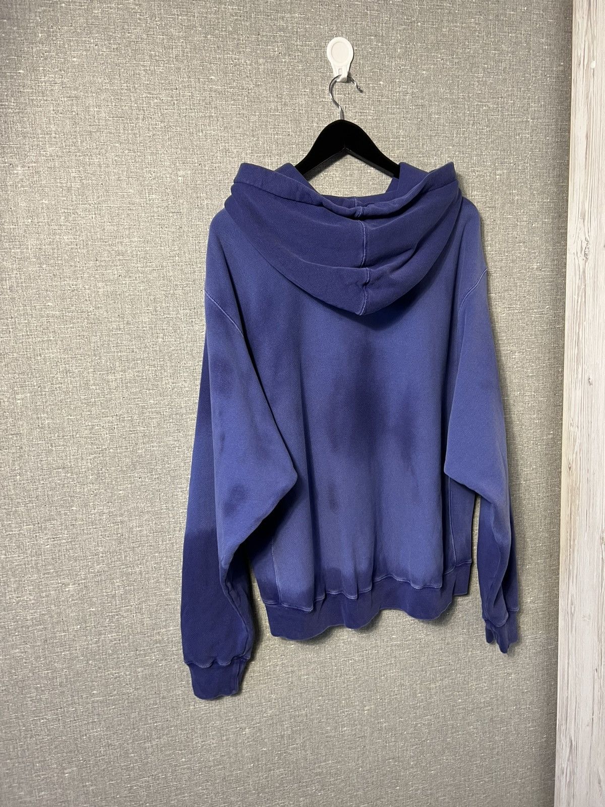 Gucci Gucci Blue Washed Effect Knit Interlocking GG Print Hoodie Size US M / EU 48-50 / 2 - 14 Thumbnail
