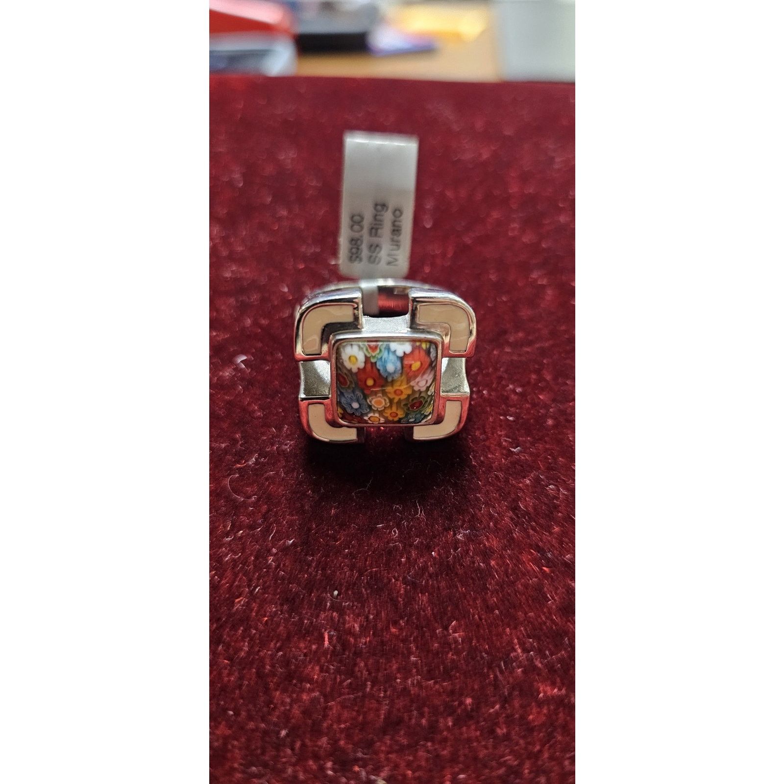 Murano Stainless Steel Murano Enamel Ring Size ONE SIZE - 1 Thumbnail