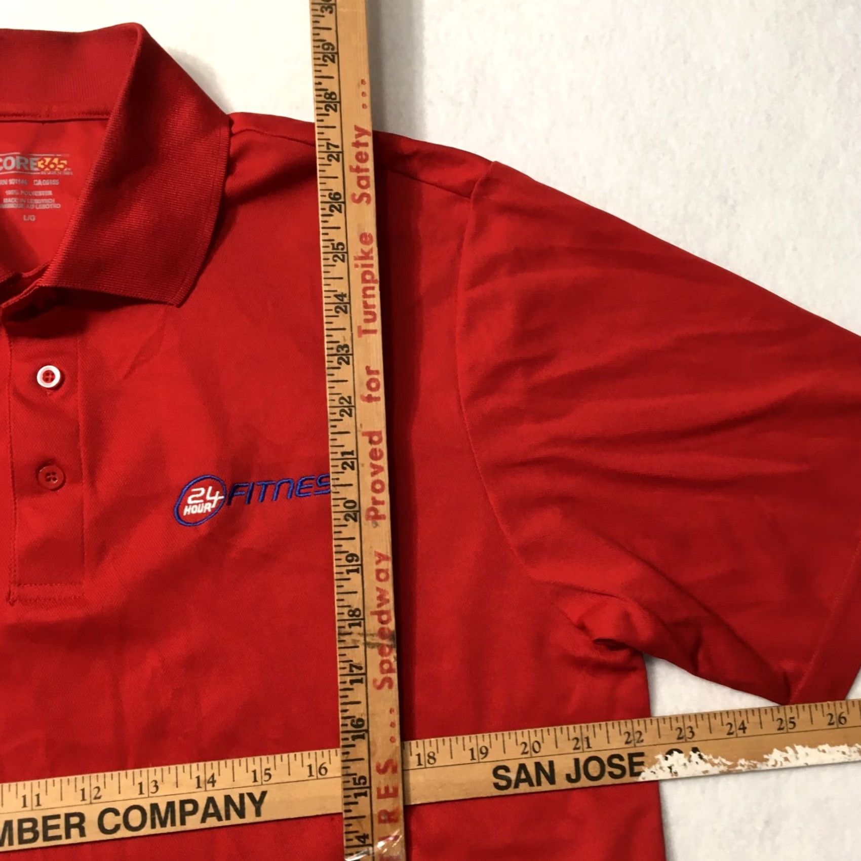 Vintage 24 Hour Fitness Employee Dri-Fit Tour Performance Polo Shirt Mens L Red Shirt Polo Men L Size US L / EU 52-54 / 3 - 5 Thumbnail