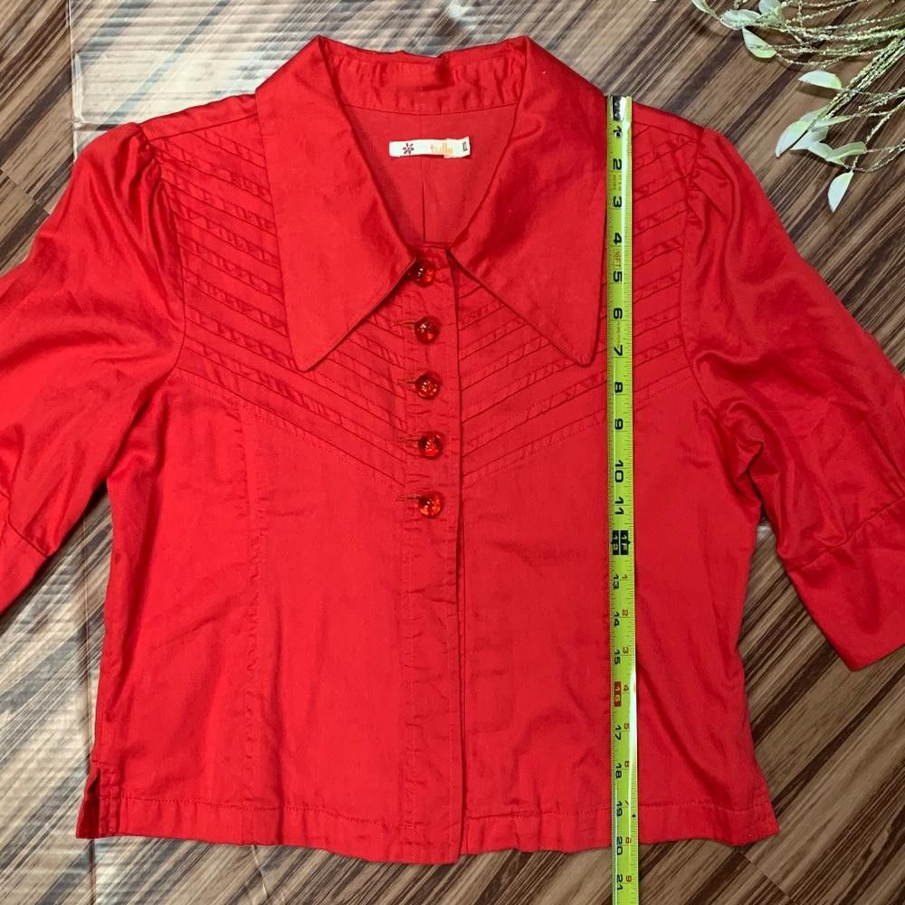 Tultex Tulle Vintage Style Boho Gumball Button Top, XL Size XL / US 12-14 / IT 48-50 - 7 Thumbnail