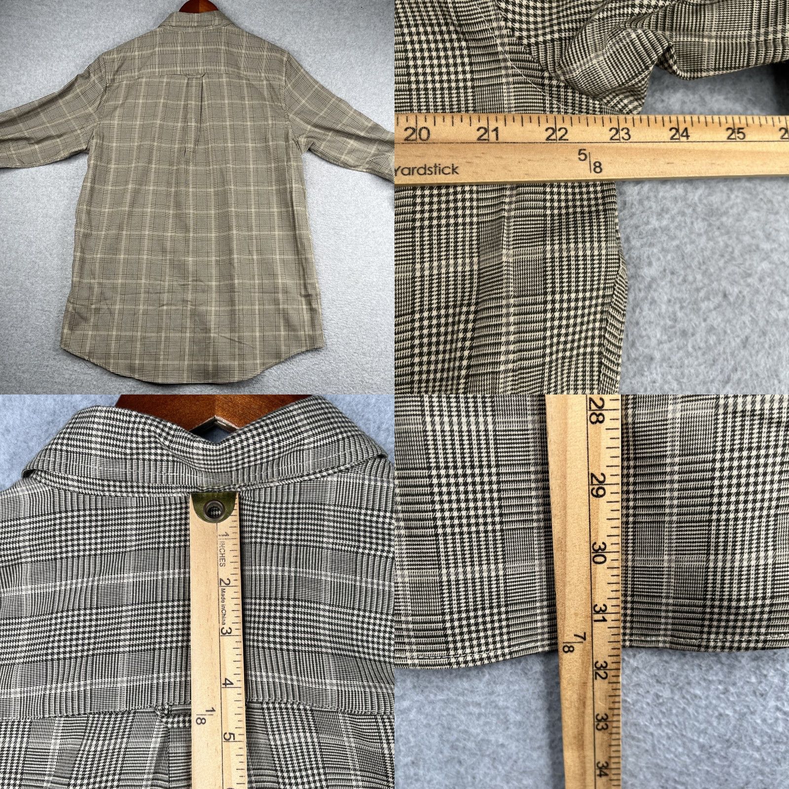 Chaps Chaps Glen Plaid Long Sleeve Button-Up Shirt Mens M Latte Cotton Stretch Regular Button-Down Vintage No NWT Size US M / EU 48-50 / 2 - 8 Thumbnail