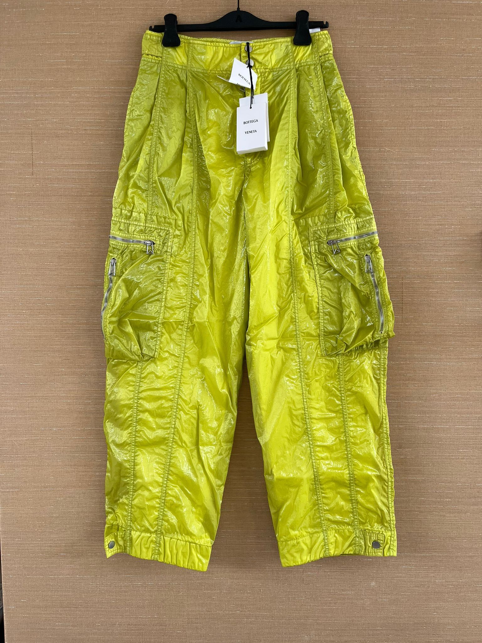 Bottega Veneta Multi Zip Cargo Pants in Acid Yellow Size US 30 / EU 46 - 2 Thumbnail