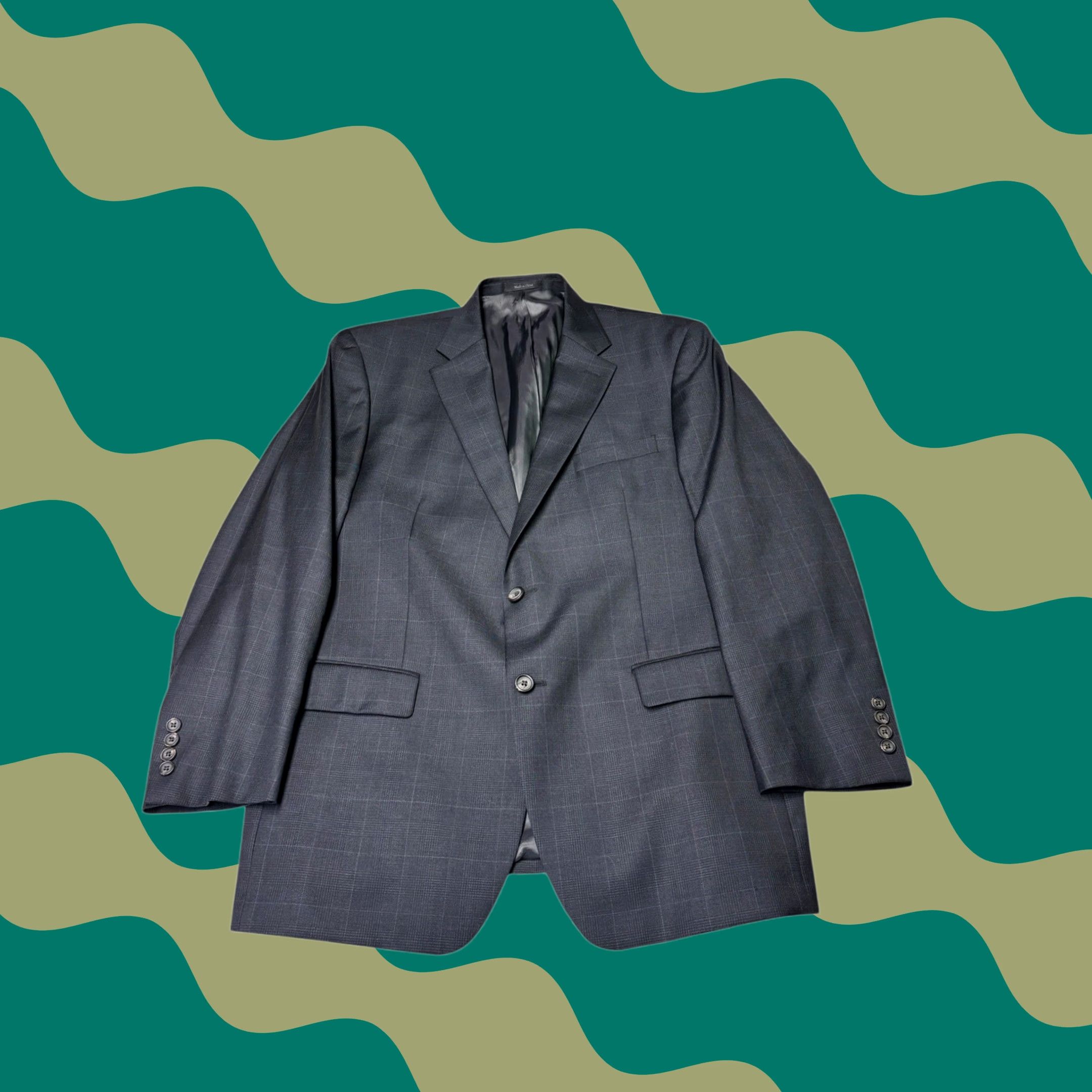 Ralph Lauren Lauren Ralph Lauren Men's Glen Plaid Wool Sport Coat Blazer 2 Piece Beige? Gray? No Color Size 44R - 1 Thumbnail