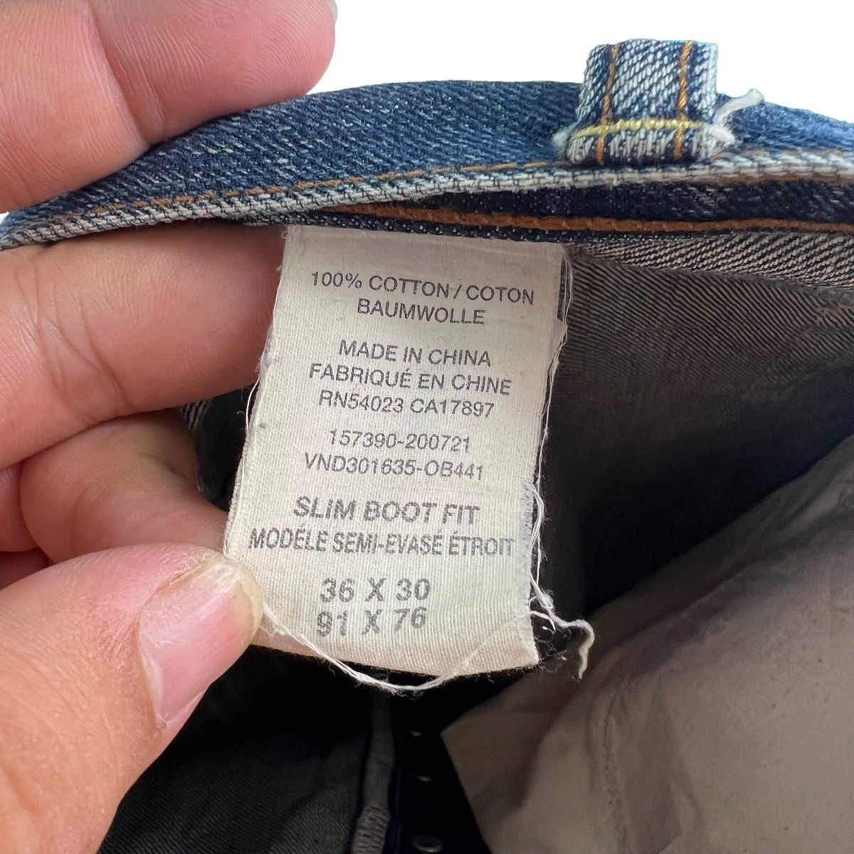 Japanese Brand 🔥Vtg Gap 1969 Denim Jeans Pants Selvedges Size US 38 / EU 54 - 11 Thumbnail
