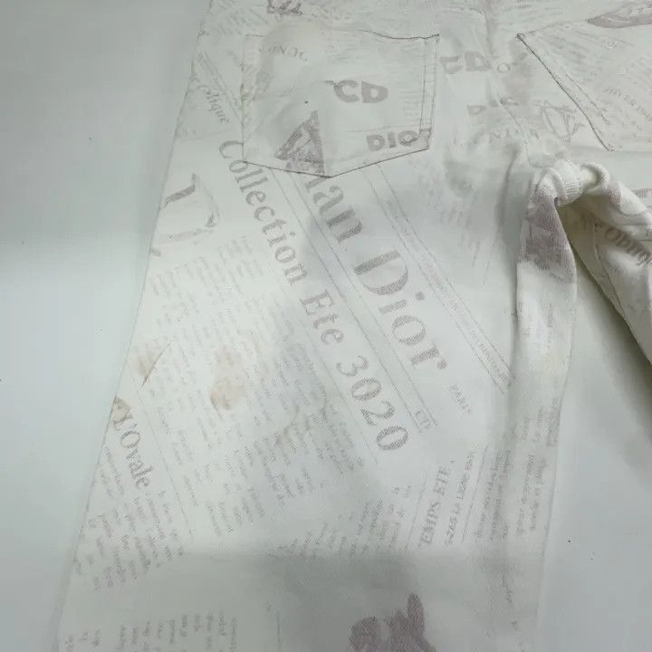 Dior Dior Dior White Graphic Print Jeans 0079-2507 Size US 31 - 6 Thumbnail