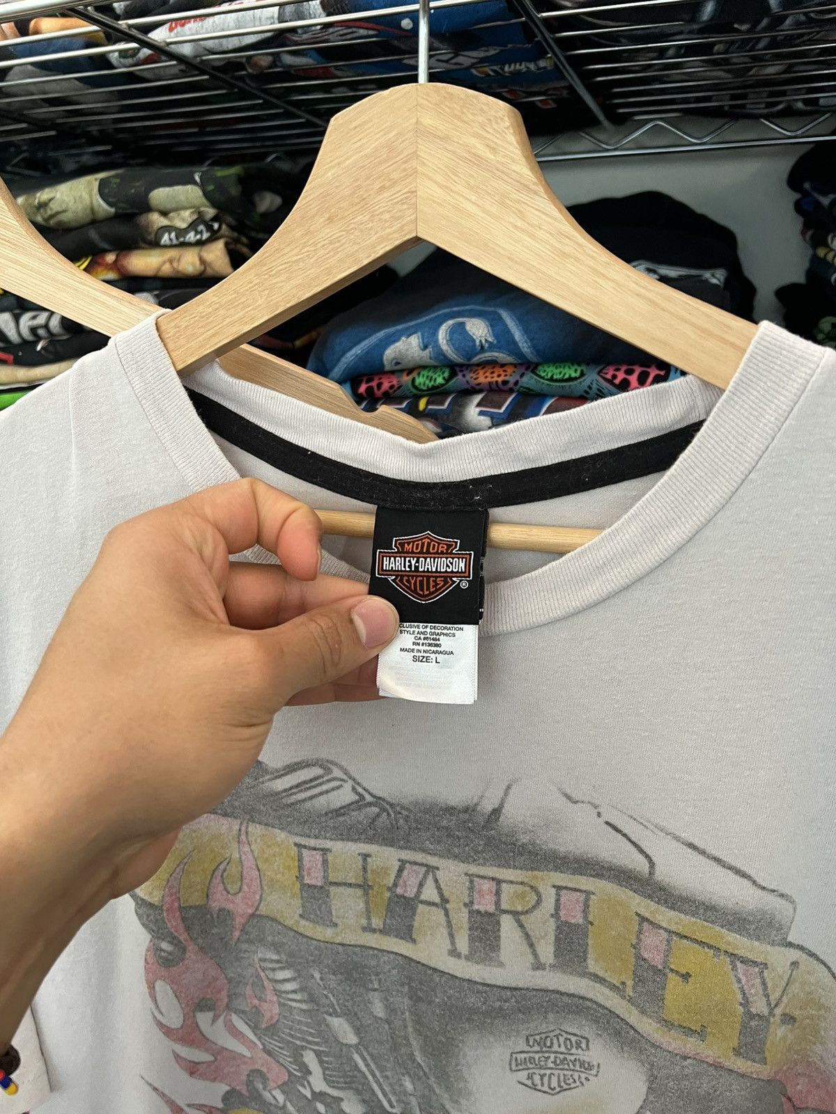 Harley Davidson H-D Tattoo Style Calumet Ed Hardy Tee Size US L / EU 52-54 / 3 - 5 Thumbnail
