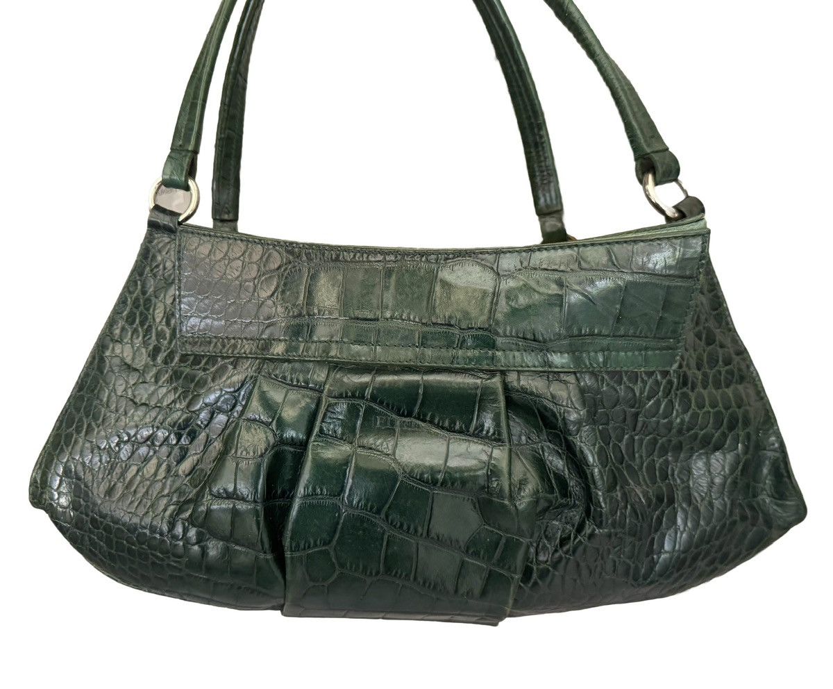 Furla Furla green croco genuine leather dual carry shoulder bag Size ONE SIZE - 3 Thumbnail