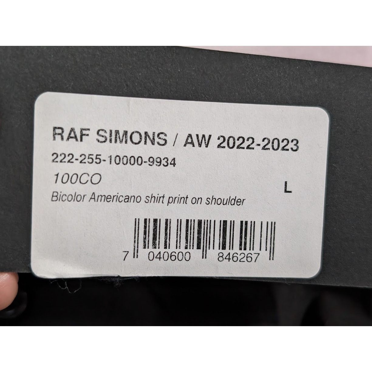 Raf Simons o1rshd1 Bicolor Americano Shirt Print On Shoulder Black/Pink Size US L / EU 52-54 / 3 - 21 Thumbnail