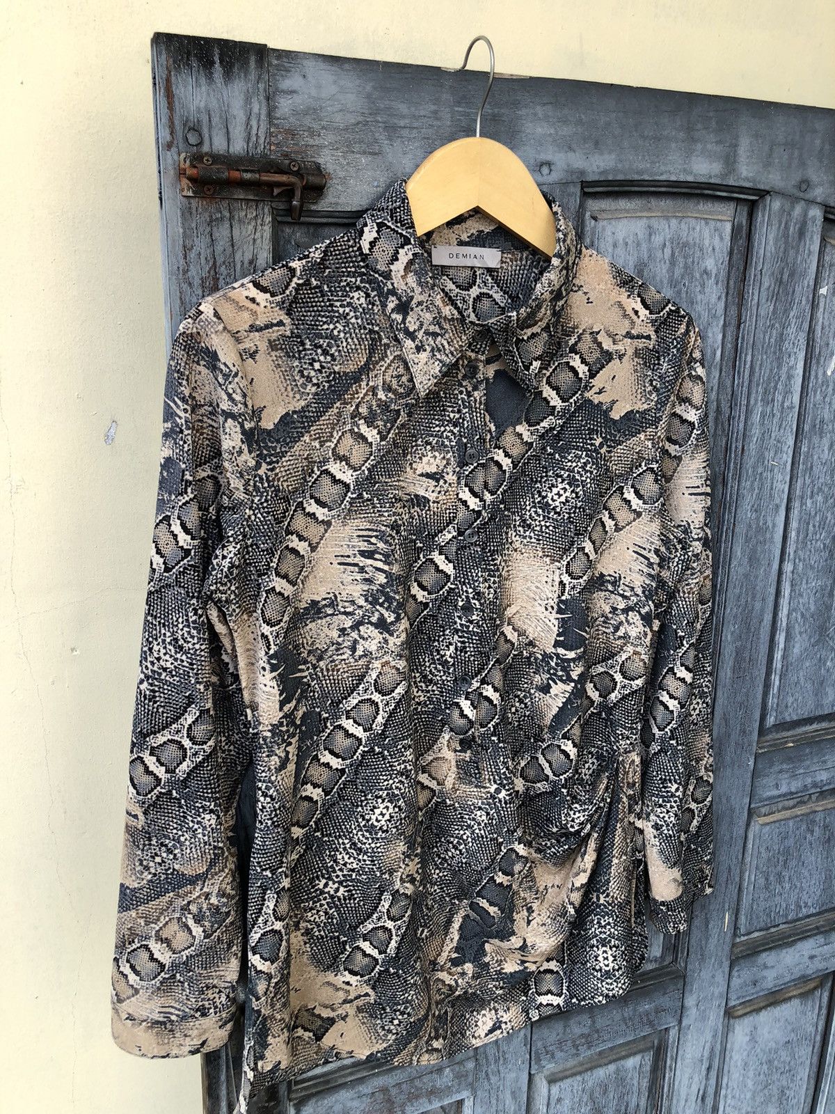 Vintage Demian Snake Skin Asian Style Korean & Japanese Vintage Size L / US 10 / IT 46 - 3 Thumbnail