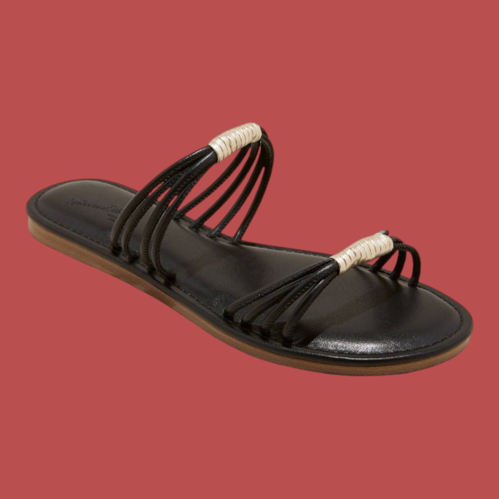Other Universal Thread - Women's Aura Two Band Slide Sandals - Bla Size US 7.5 / IT 37.5 - 1 Thumbnail