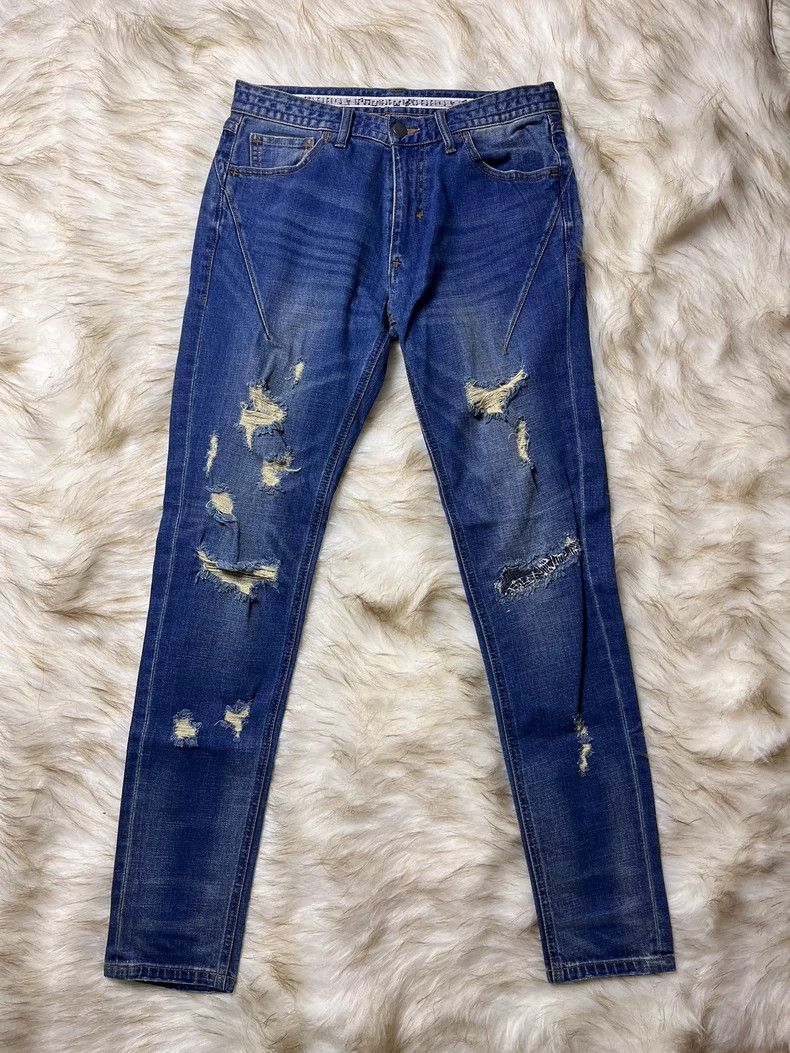 Number (N)ine Number (N)ineWash and destroy jeans, notes 2503-Nextarrow Size US 44 / EU 60 - 1 Thumbnail