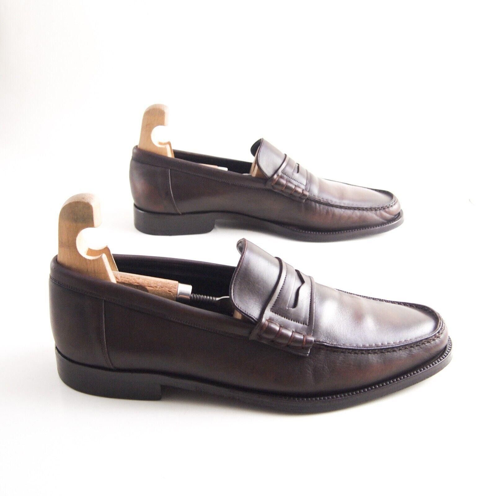 Bally Bally Cabras Penny Loafers Brown Leather EU 42.5 US 9.5 Size US 9.5 / EU 42-43 - 4 Thumbnail