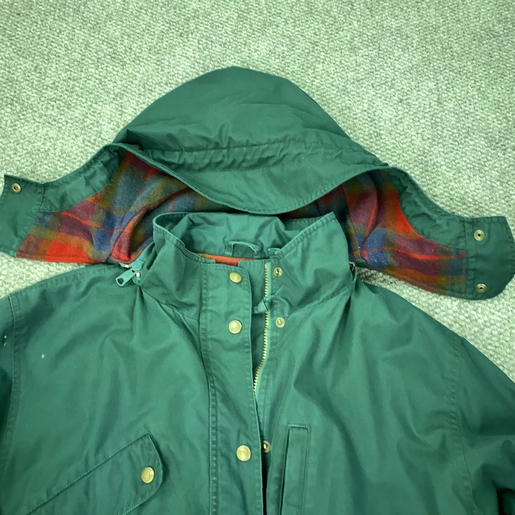 Eddie Bauer VTG Eddie Bauer Jacket Womens Large Wool Lined Hooded Parka Coat 90s Outdoor Green Size L / US 10 / IT 46 - 2 Thumbnail