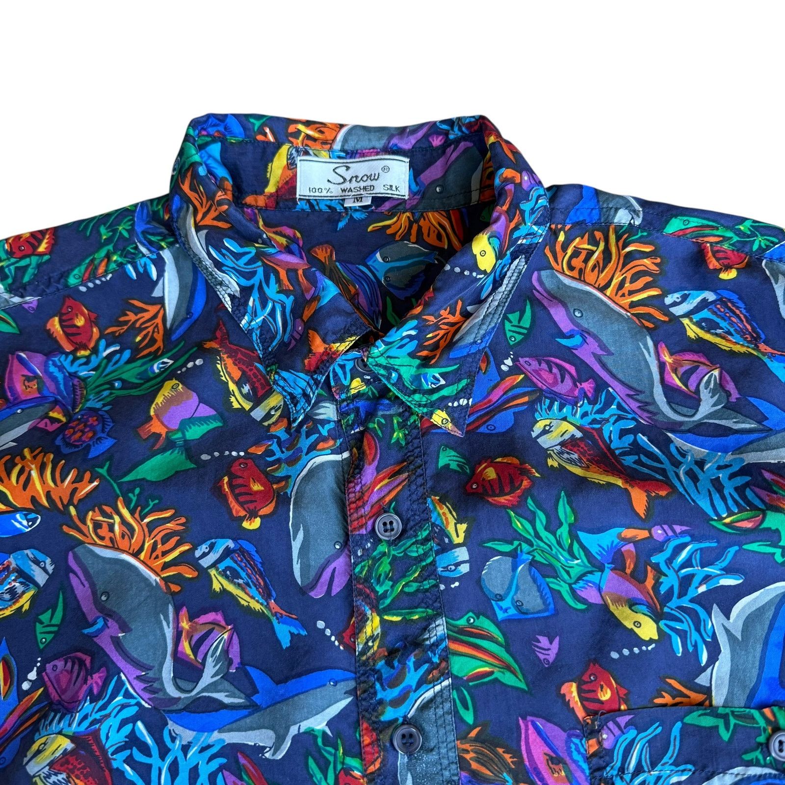 Vintage Vintage Fish AllOverPrint Shirt Silk Mens Medium Size US M / EU 48-50 / 2 - 3 Thumbnail