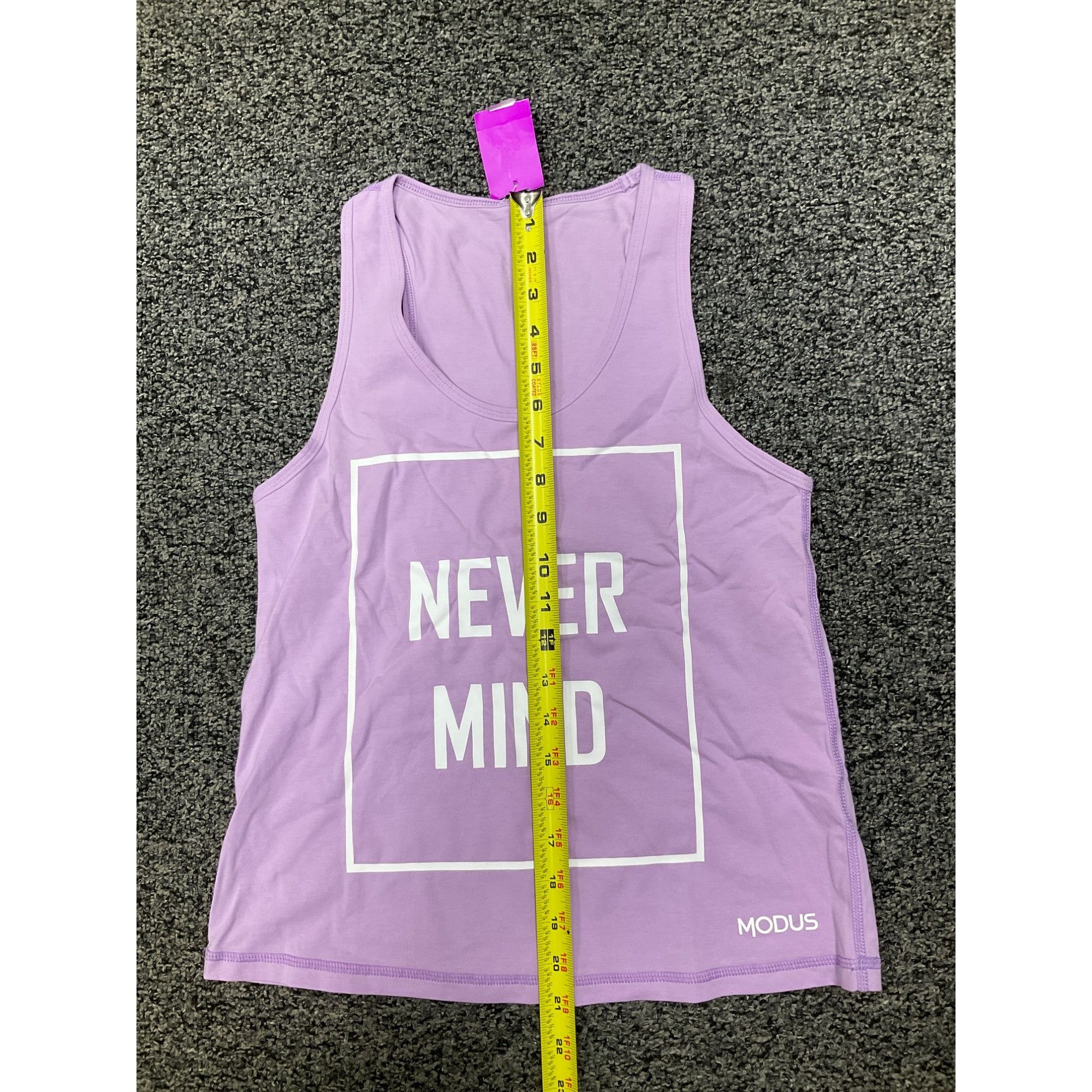 Other Modus Lavender "Never Mind" Womens Racerback Tank Top S Size S / US 4 / IT 40 - 6 Thumbnail