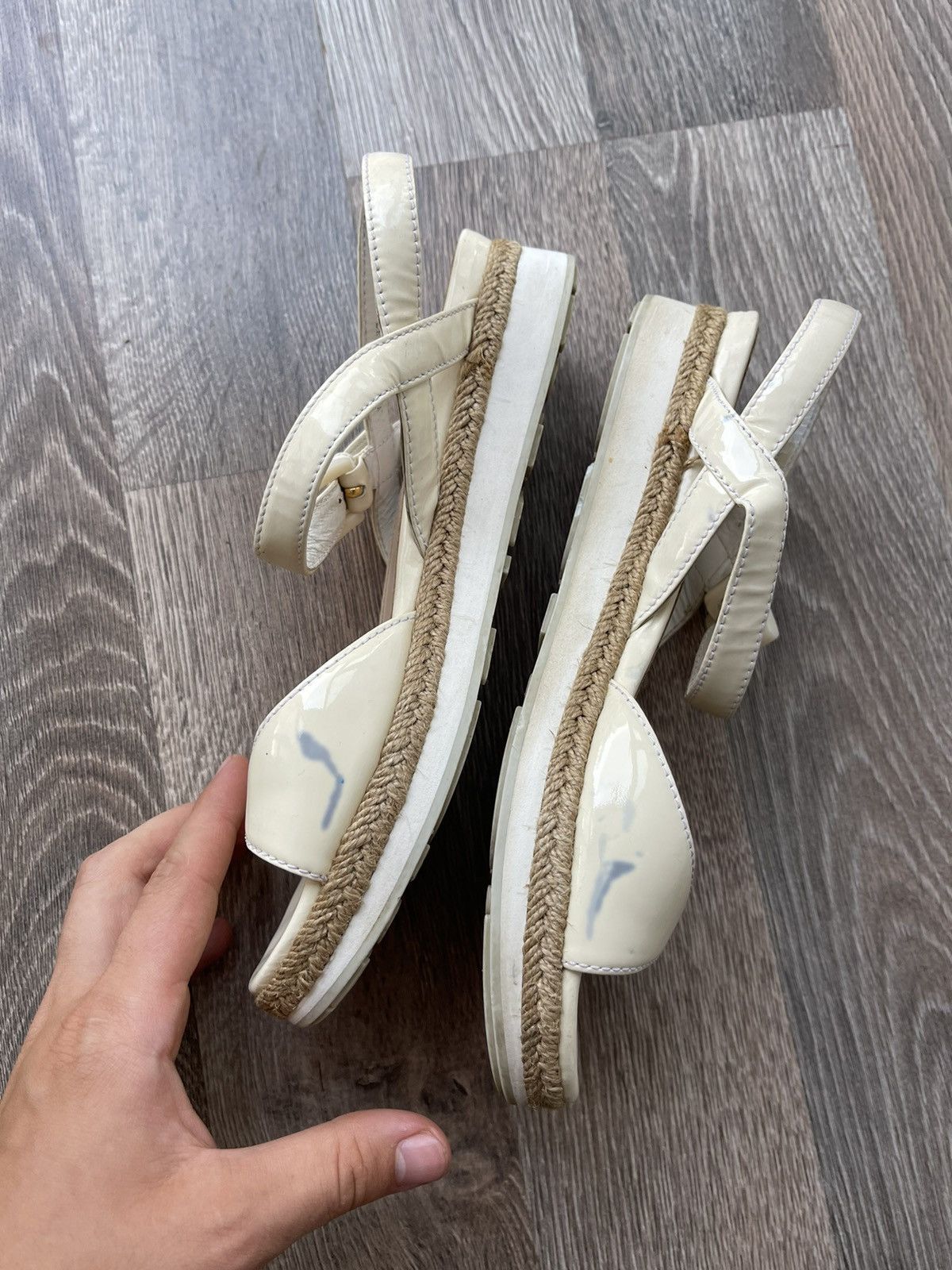 Miu Miu × Prada × Vintage Women's Prada Milano Sandals Size US 7 / IT 37 - 5 Thumbnail