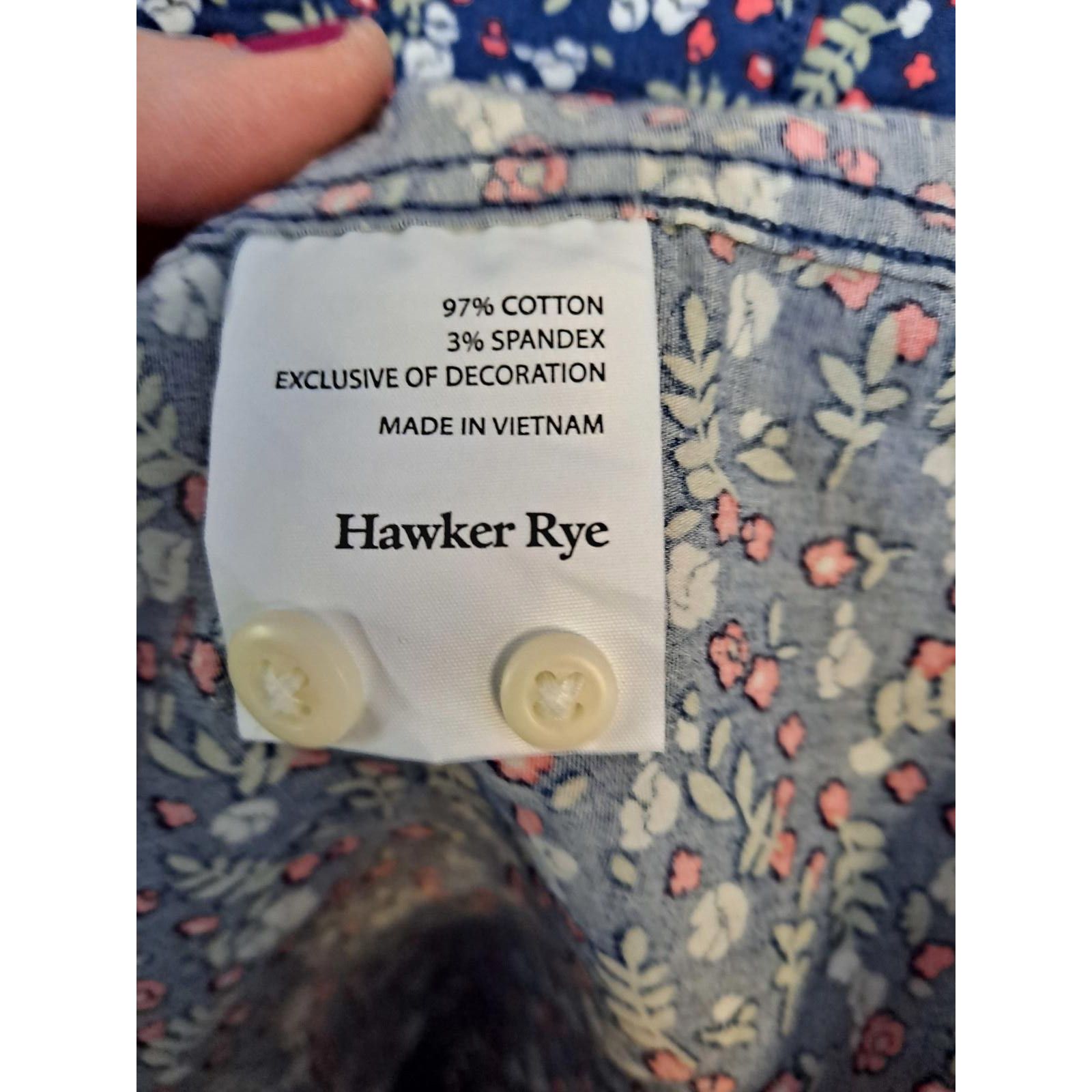 Other Hawker Rye Slim Stretch Floral Button Up Shirt Size Medium Size US M / EU 48-50 / 2 - 4 Thumbnail