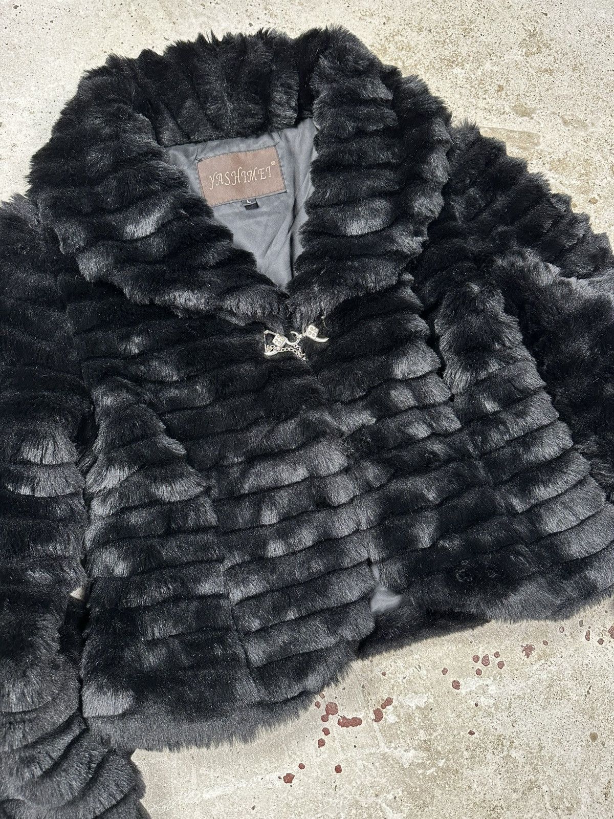 If Six Was Nine × Japanese Brand × Le Grande Bleu (L.G.B.) Vintage Y2K Faux Fur Black Jacket Japanese Style Size US XS / EU 42 / 0 - 8 Thumbnail