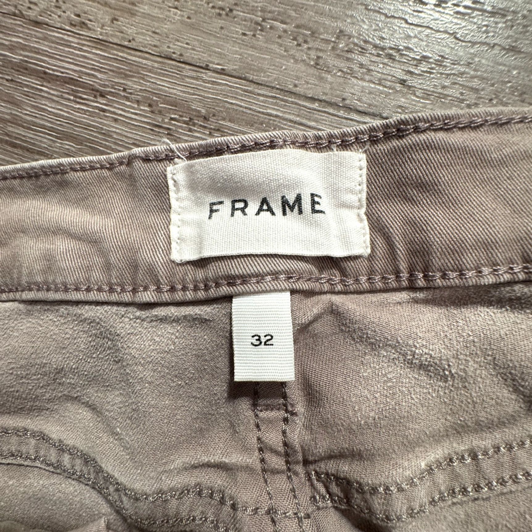 Frame FRAME Jeans Slim 32 Beige 32x32 Men 5-Pocket Design Cotton Slim Straight INSEAM 32 L’homme Lyocell Rayon Blend Casual Size US 32 / EU 48 - 4 Thumbnail