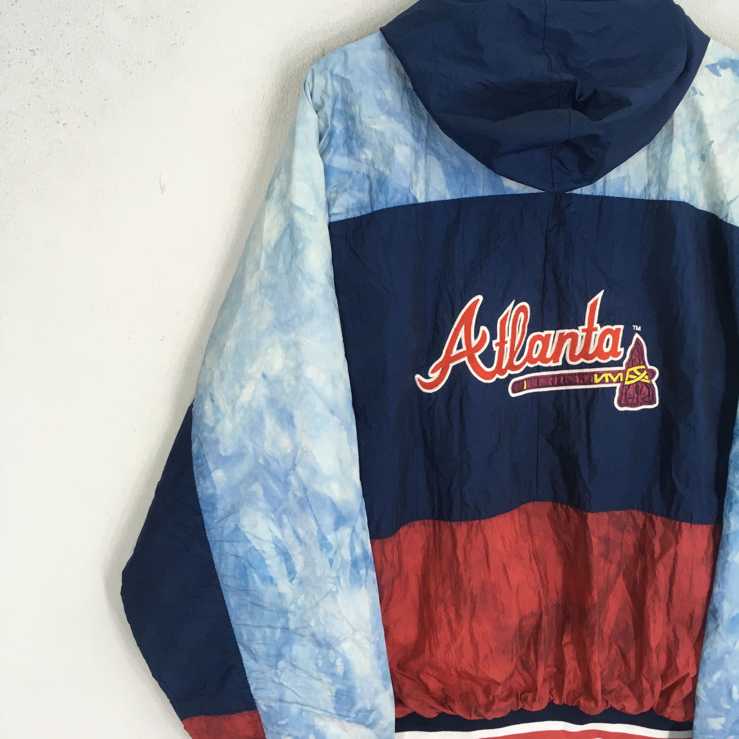 MLB Vintage 90's Atlanta Braves MLB Distressed Jacket Size US L / EU 52-54 / 3 - 16 Thumbnail