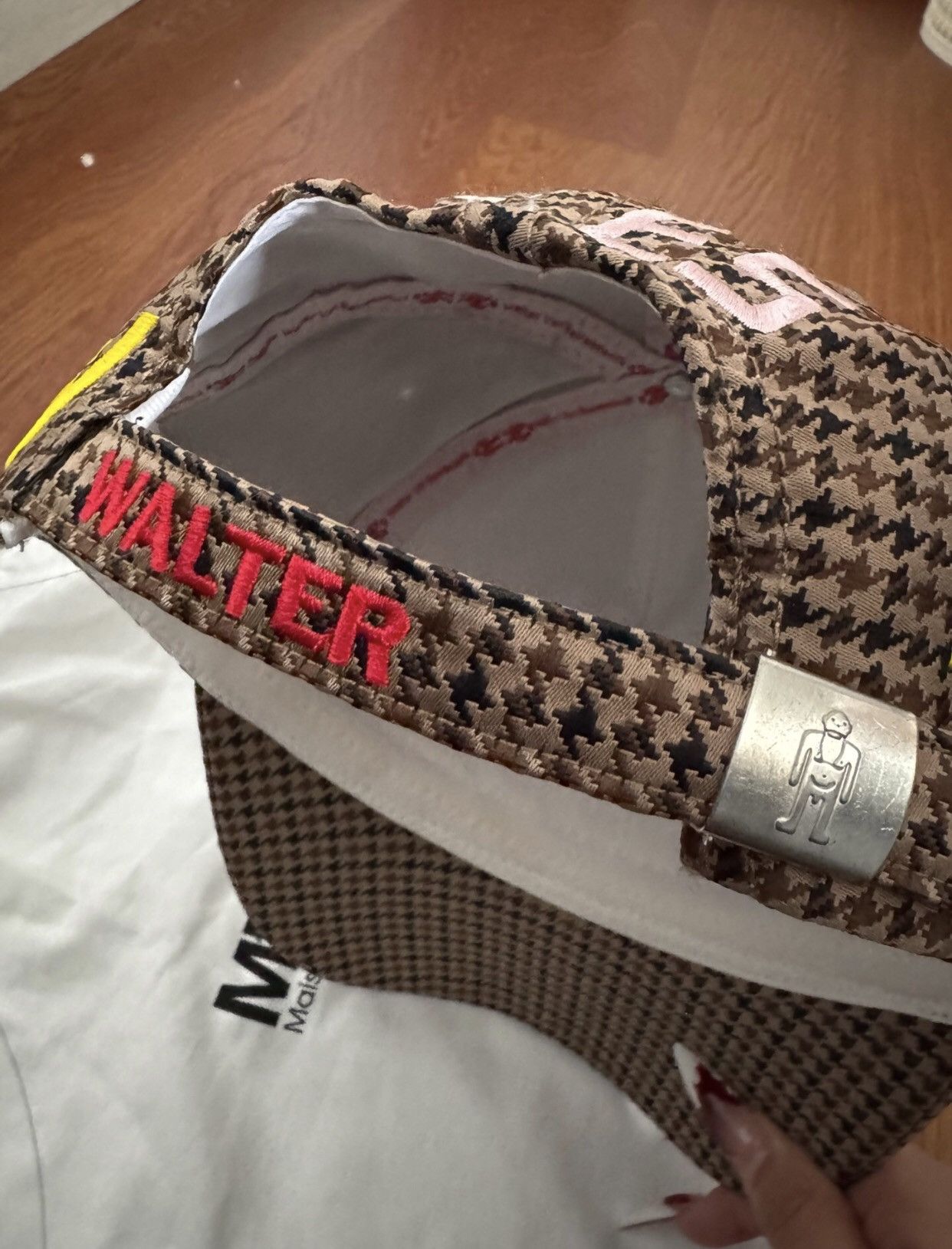 Walter Van Beirendonck Walter Van Beirendonck Checkered Embroidered Baseball Hat Size ONE SIZE - 4 Thumbnail