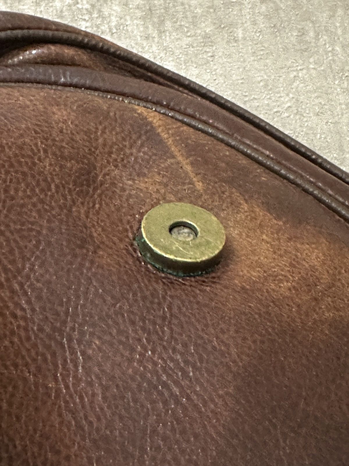 Vintage Vintage Leather Messenger Distressed Brown Handmade Bag Size ONE SIZE - 10 Thumbnail