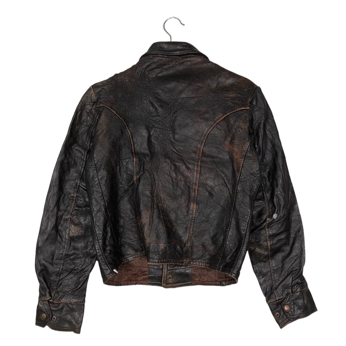 Genuine Leather 🔥90’s Vintage Genuine Leather Jacket Bootlegger Biker Wear Size US S / EU 44-46 / 1 - 8 Thumbnail