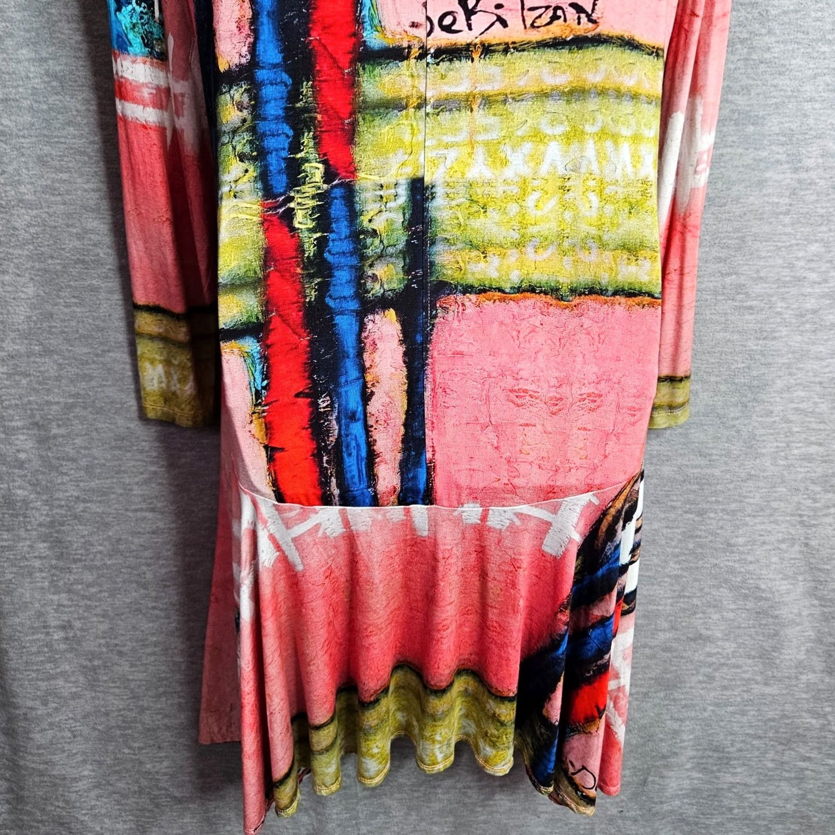 Fubu UBU Dress Women’s Large Pink Abstract Graphic Long Sleeve Casual Multicolor Size L / US 10 / IT 46 - 5 Thumbnail