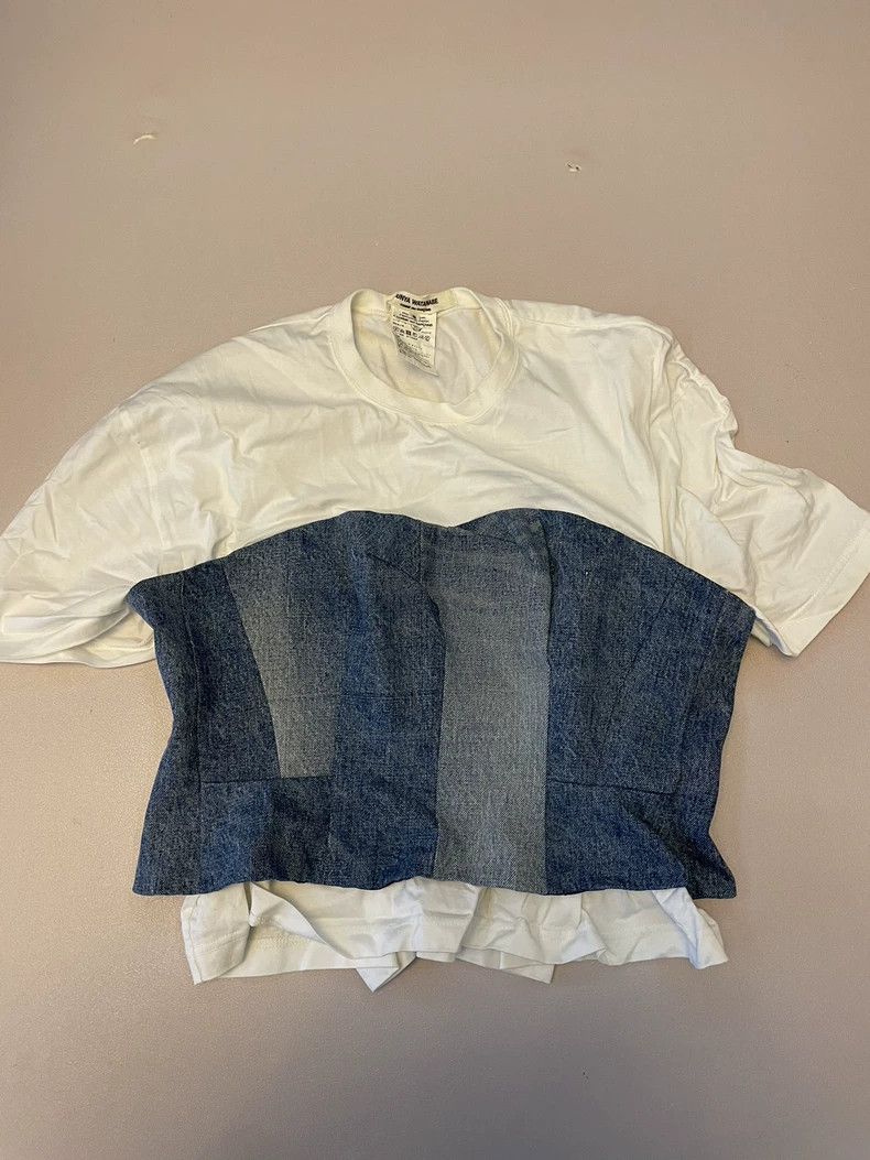 Junya Watanabe Junya Watanabe Comme des Garçons Denim Patchwork Tee - dmc Size US S / EU 44-46 / 1 - 1 Thumbnail