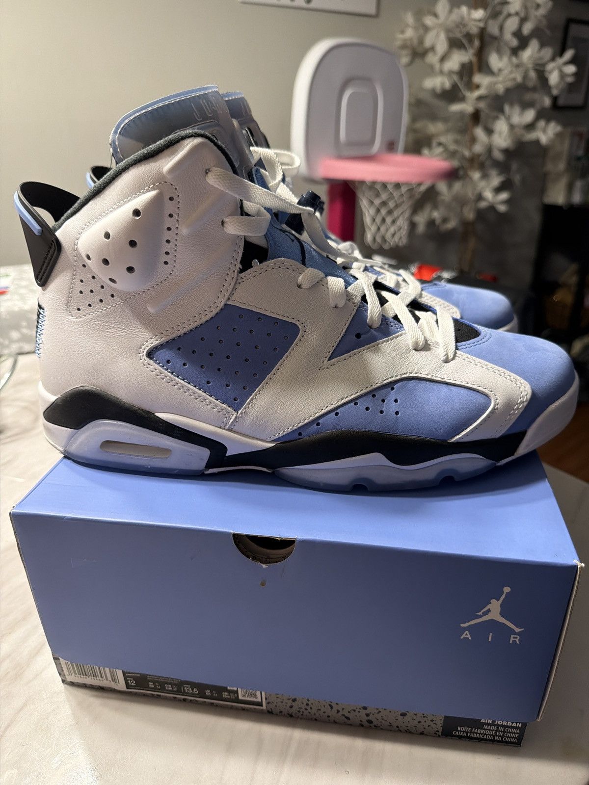 Jordan Brand Jordan 6 Retro UNC White Size US 12 / EU 45 - 1 Thumbnail