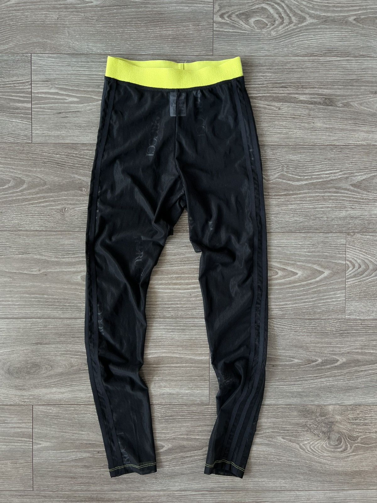 Adidas Y2k Adidas by FIORUCCI Sheer Tight black Avantgarde Leggings Size 30" / US 8 / IT 44 - 2 Thumbnail