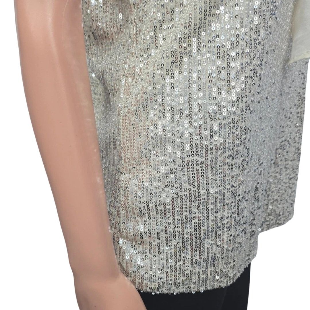 Calvin Klein NWT Calvin Klein Sequin Top Blouse Sleeveless Tie Front M Size M / US 6-8 / IT 42-44 - 7 Thumbnail