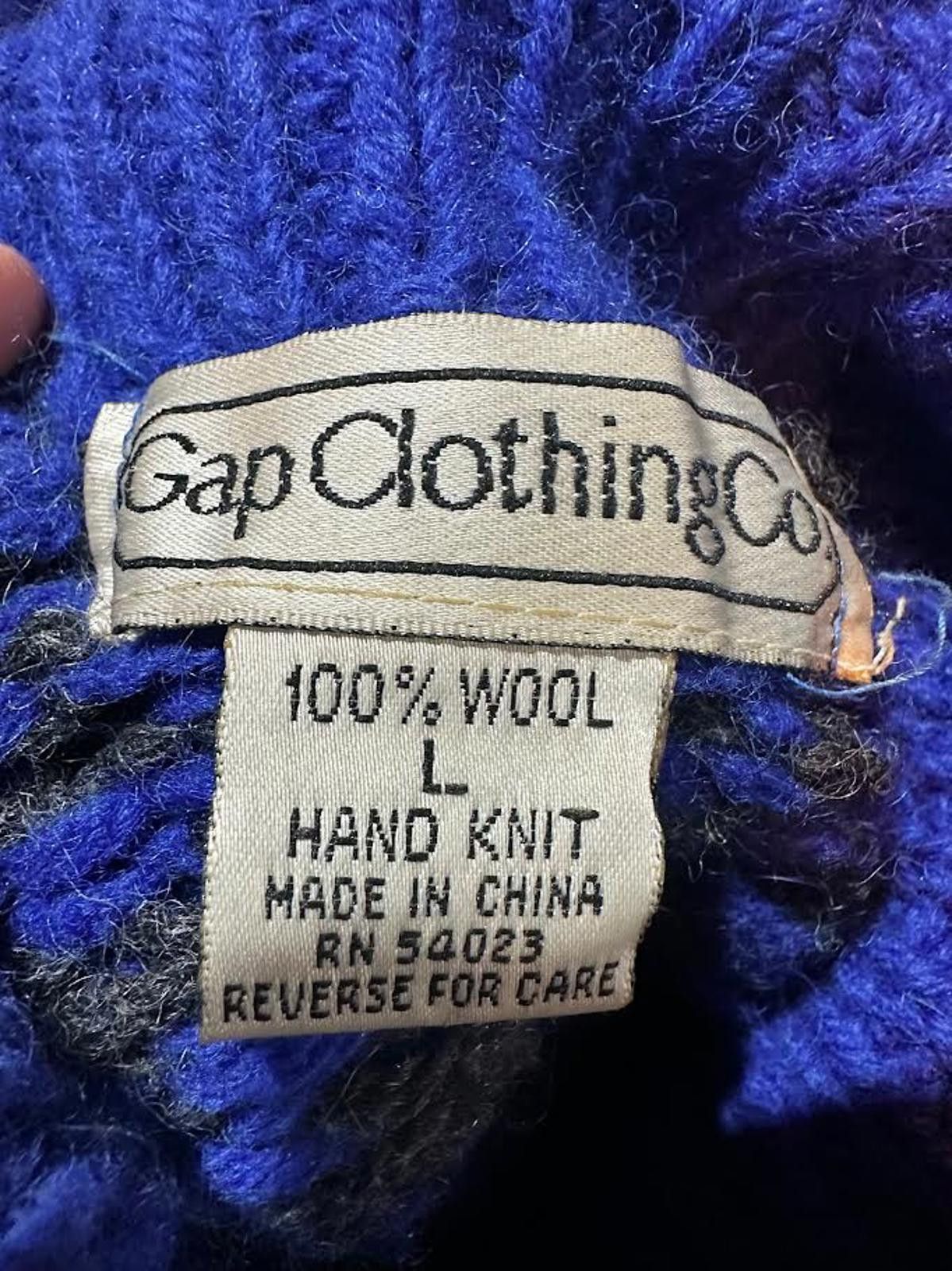 Gap Vintage GAP Hand Knit Wool Turtleneck Sweater L Size L / US 10 / IT 46 - 5 Thumbnail