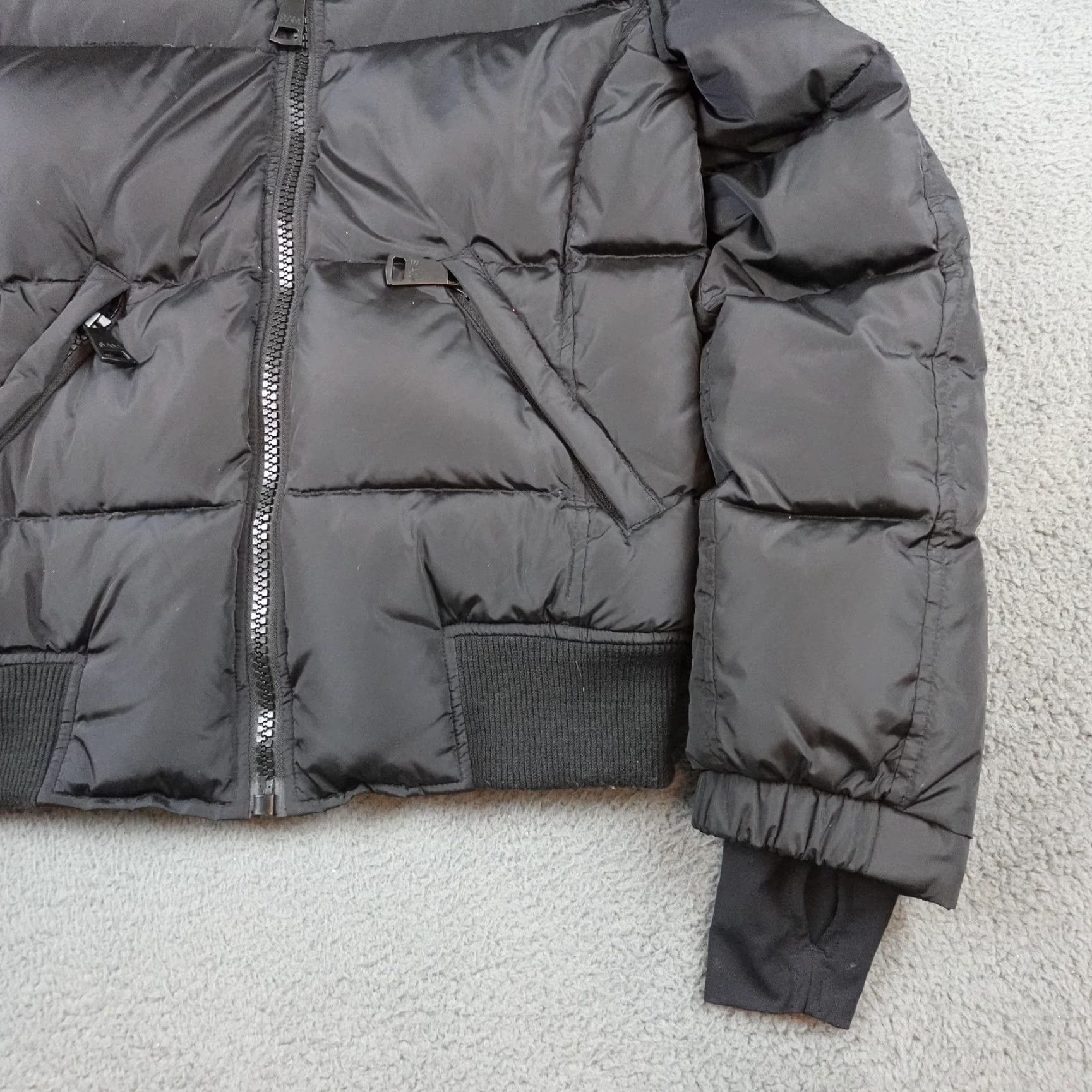 Vintage SAM New York Jordy Jacket Womens Large Black Down Puffer Bomber Zip Coat Size L / US 10 / IT 46 - 2 Thumbnail