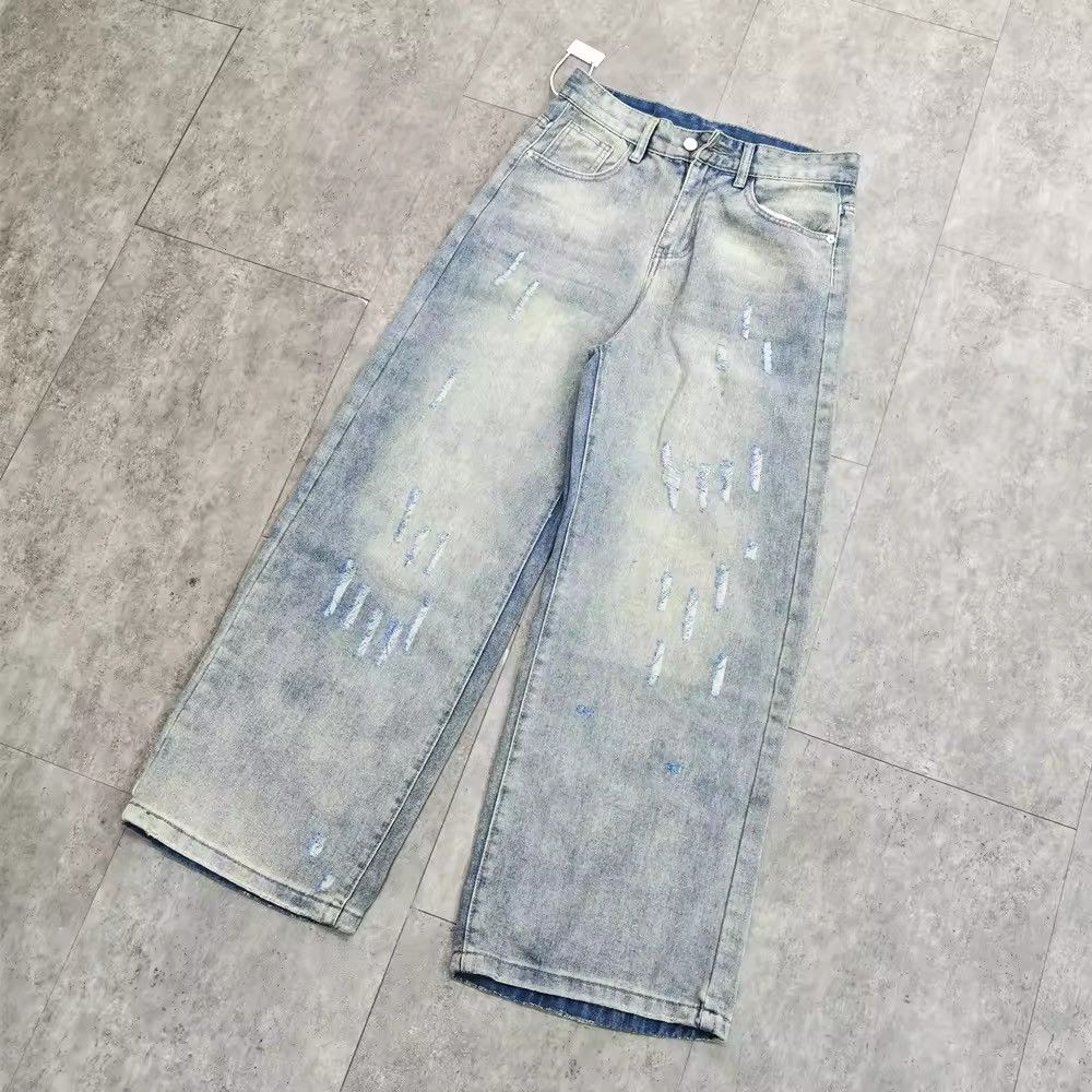 Jean × Vintage Retro Washed Blue Baggy Denim Size US 31 - 4 Thumbnail