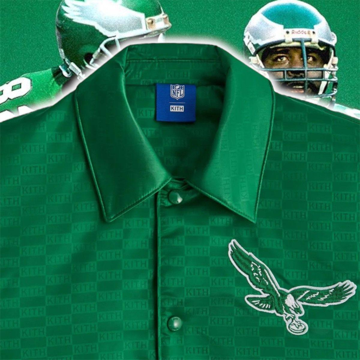 Kith × NFL Kith🇺🇸 x NFL 🏈 Eagles 🦅Satin Bomber 🧥 Size US M / EU 48-50 / 2 - 3 Thumbnail